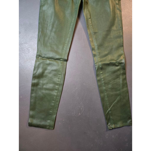 Women's L'AGENCE Green Coated Skinny Jeans Size 25 - Picture 2 of 9